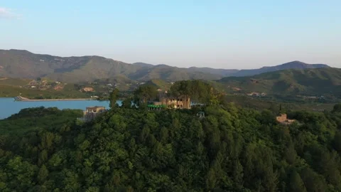 Ariel view of small island Stock Footage 132719604