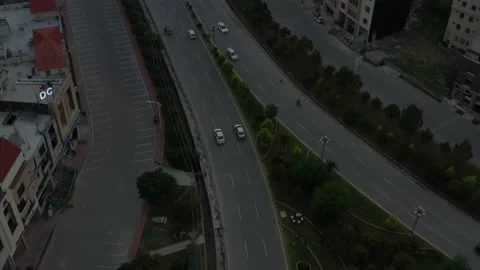 Ariel view of white car Stock Footage 133002797
