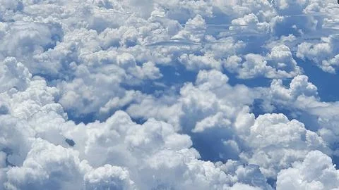 An ariel view of white clouds Stock Photos