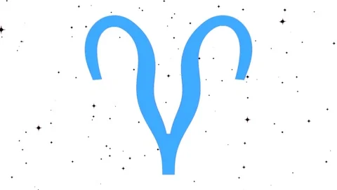 Aries Blue On White Background Stock Footage 142599325