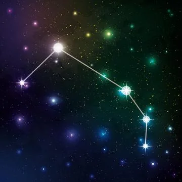 Aries constellation in the night sky Stock Illustration