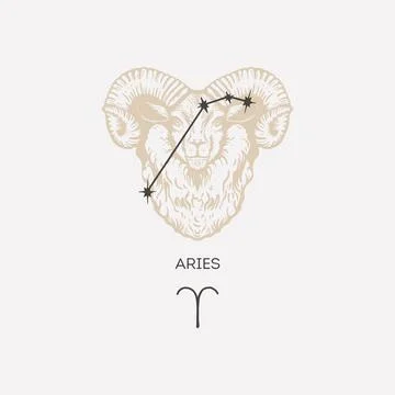 Aries constellation vector illustration Stock Illustration