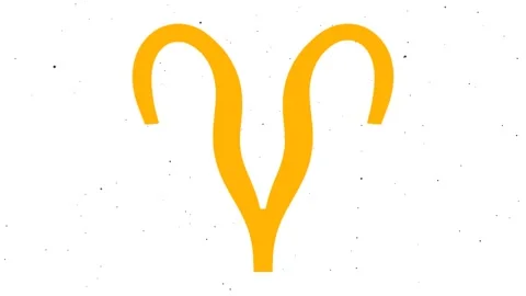 Aries Orange On White Background 库存影片 142599373