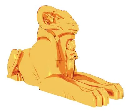 Aries sphinx isolated on white background Stock Illustration