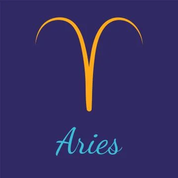 Aries vector zodiac icon Stock Illustration