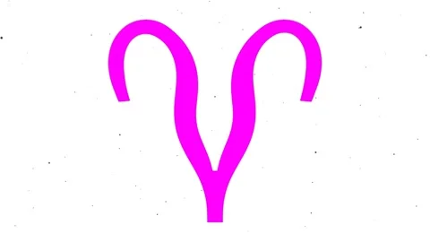 Aries Violet On White Background Stock Footage 142599431