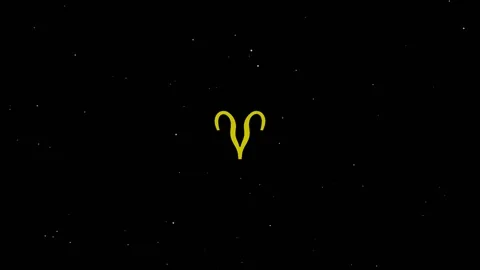 Aries Yellow On Black Background 库存影片 142159389