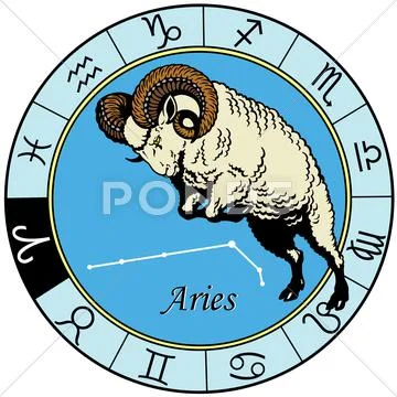 Aries zodiac Stock Illustration