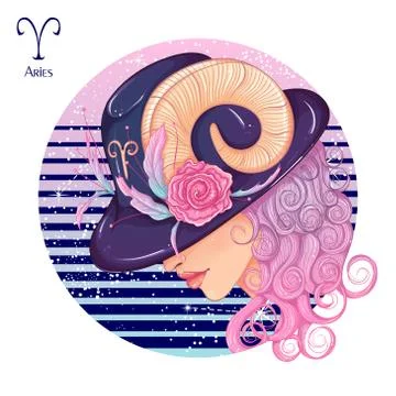 Aries zodiac Stock Illustration