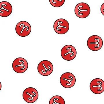 Aries zodiac vector seamless pattern Stock Illustration
