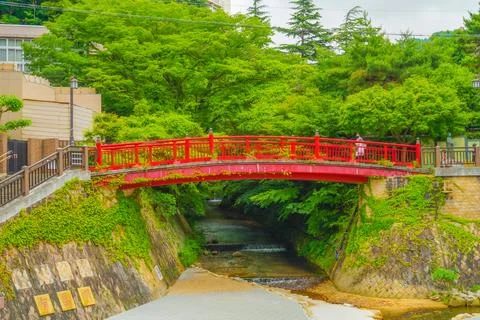 Arima Onsens old townscape Stock Photos