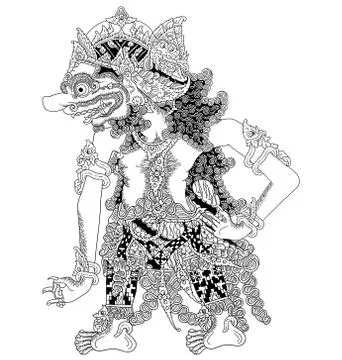 Arimba Wayang Kulit Stock Illustration