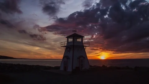 Arisaig Lighthouse Nova Scotia Stock Footage 85433660