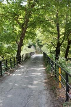 Aristi Bridge on the Voidomatis river Epirus Greece 스톡 사진