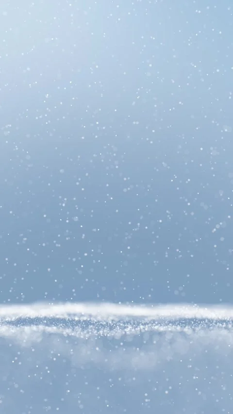 Aristic winter snowy waves with snowfall loop vertical slow motion 库存影片 345329409