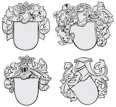 Aristocratic blazons Stock Illustration