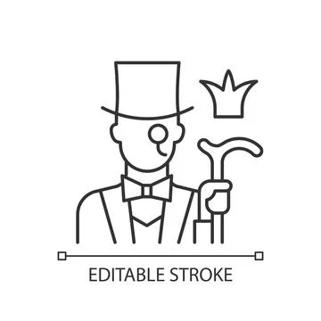 Aristocratic elite linear icon Stock Illustration