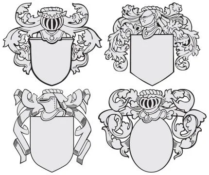 Aristocratic emblems Stock Illustration