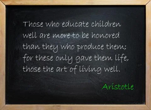 Aristotle quote Stock Photos