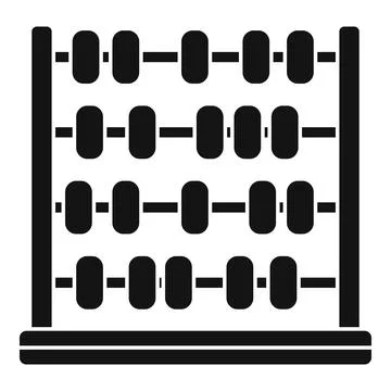 Arithmetic abacus icon simple . Math calculator Stock Illustration