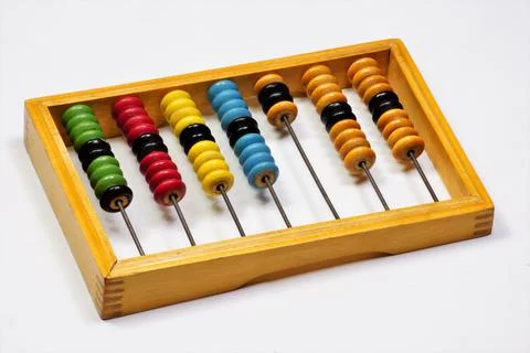 Arithmetic abacus for school education. Foto stock