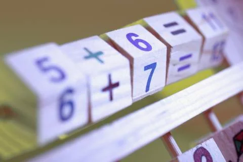 Arithmetic blocks Stock Photos