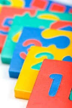Arithmetic game macro Stock Photos