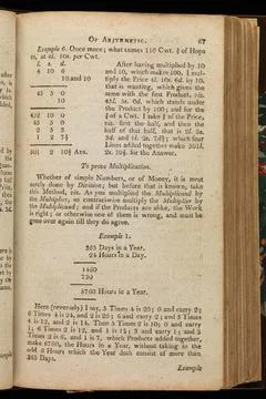 Of Arithmetic. From 'The instructor :or young man's... Stock Illustration
