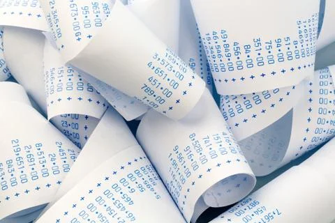 Arithmetic strip of a calculator Stock Photos