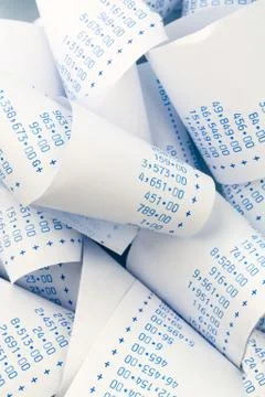 Arithmetic strip a calculator Stock Photos