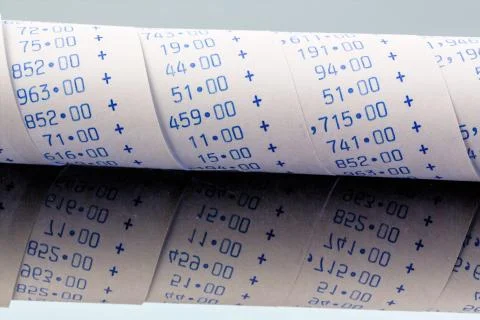 Arithmetic strip of calculator Stock Photos
