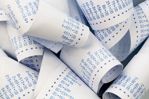 Arithmetic strip of a calculator Stock Photos