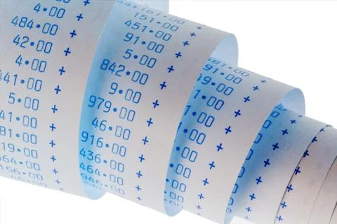 Arithmetic strip of calculator Stock Photos