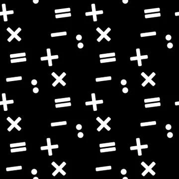 Arithmetic symbols Seamless pattern Stock Illustration