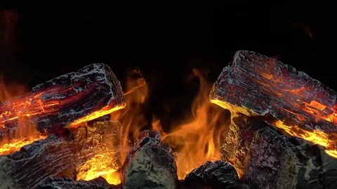 Aritificial fire place Stock Footage 74546037