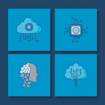 Aritificial Intelligence design 스톡 일러스트
