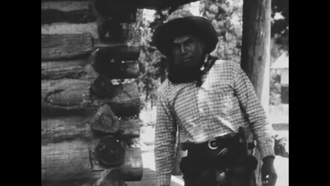 ARIZONA - 1921 - In this silent comedy, a Native ranger is introduced with his Stock Footage 340590058