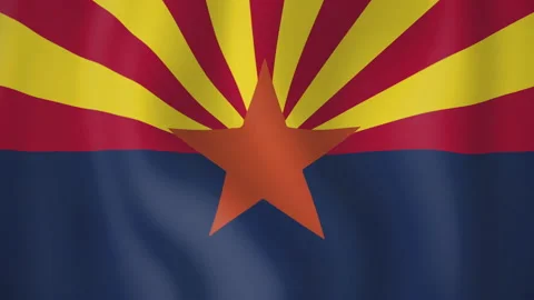 Arizona animated flag. Seamless loop. 4K Stock Footage 145384824