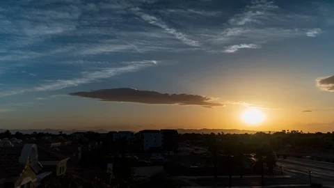 Arizona Cloud Sunset Time Lapse Video stock 112945304