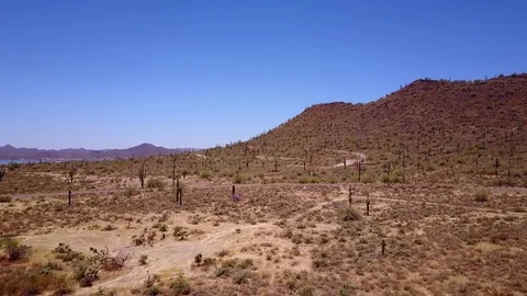 Arizona Desert Aerial Drone Shot Stock Footage