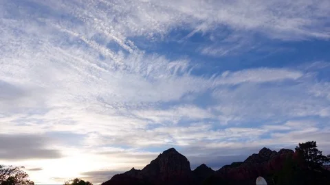 Arizona desert sky sunset cloud timelapse Stock Footage 78487714