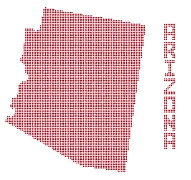 Arizona Dot Map Illustrazione stock