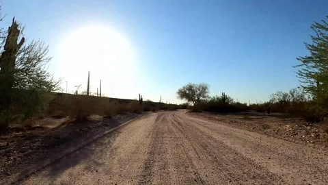 Arizona Driving Timelapse The Border Wall Organ Pipe Cactus National Monument Stock Footage 337977872
