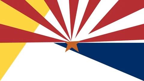 Arizona Flag animation Stock Footage 119661695