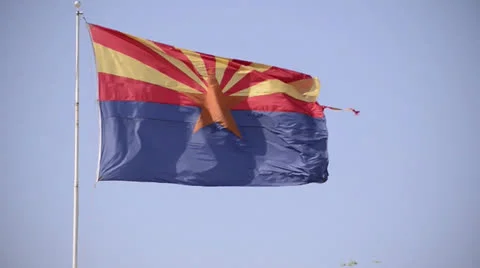 Arizona Flag 스톡 동영상 23450071