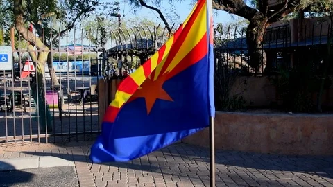 Arizona flag Video stock 122185501