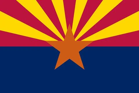Arizona flag Illustrazione stock