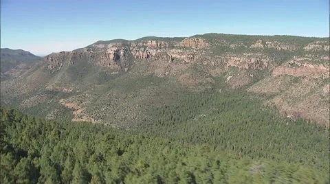 Arizona Forest Mountains Cliffs Stock Footage 40685700