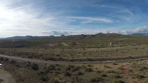 Arizona Interstate Aerial Video stock 45086494