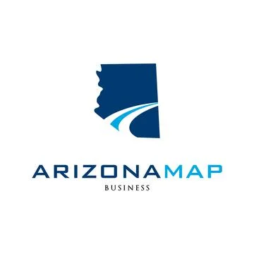 Arizona Map Icon Logo Design Template Stock Illustration